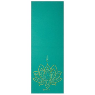 Double-sided Yoga Mat GAIAM Turquoise Lotus 6 MM 62344