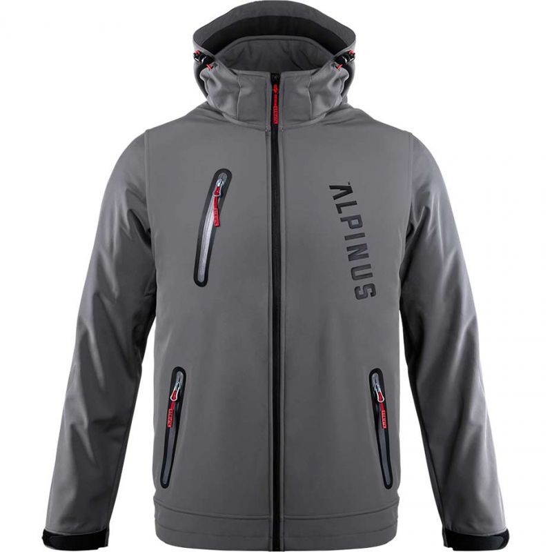 Alpinus Denali softshell jacket gray M BR43386