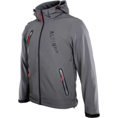 Alpinus Denali softshell jacket gray M BR43386