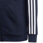 Felpa con cappuccio e zip intera adidas Essentials 3-Stripes Fleece Jr IC0600