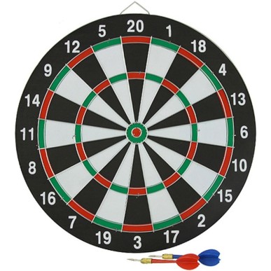 38 cm sisal dart board + 6 darts EB030232 / BT171524