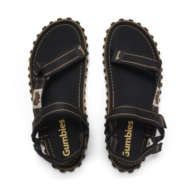 Gumbies Tracker Sandals Unisex Black M GU-SATRA001