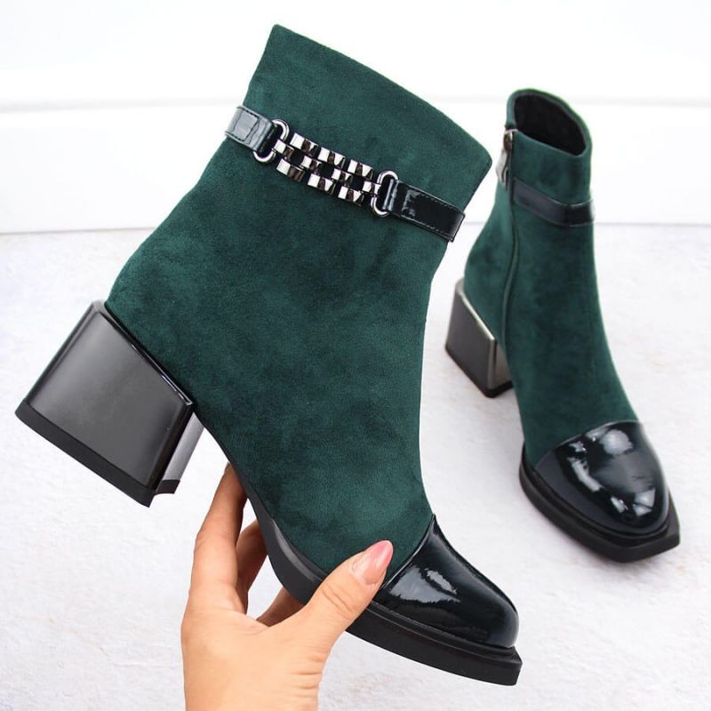 D&A S.Barski ankle boots with decorative heel Premium Collection W MR880-018 OLI269B