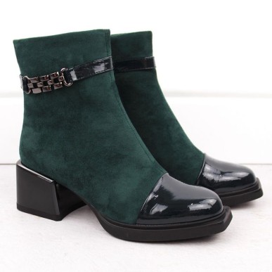 D&A S.Barski ankle boots with decorative heel Premium Collection W MR880-018 OLI269B