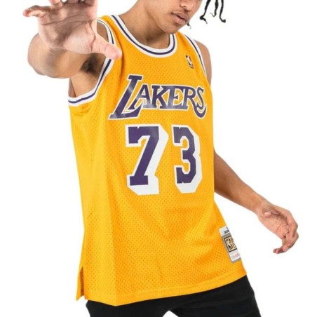 Maglia NBA Swingman dei Los Angeles Lakers di Mitchell & Ness Lakers 1998 Dennis Rodman M SMJYCP20064-LALGOLD98DRD