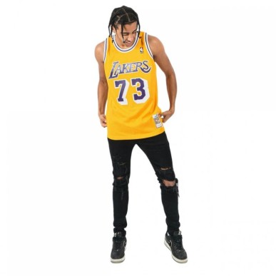 Maglia NBA Swingman dei Los Angeles Lakers di Mitchell & Ness Lakers 1998 Dennis Rodman M SMJYCP20064-LALGOLD98DRD