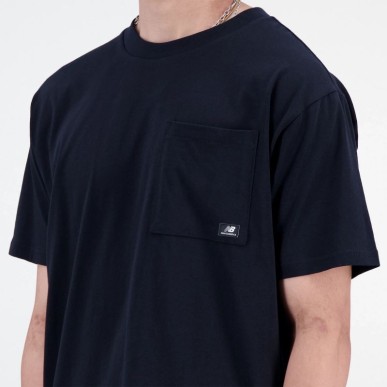 New Balance t-shirt Essentials Reimagined Cott M MT31542BK