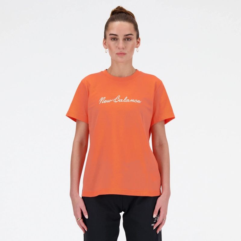 Maglietta New Balance S/S Script Tee Gfr W WT41909GFR