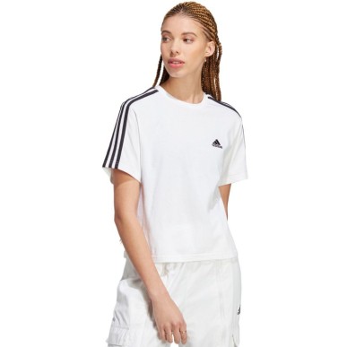 adidas Essentials 3-Stripes Single Jersey Crop Top Donna HR4915