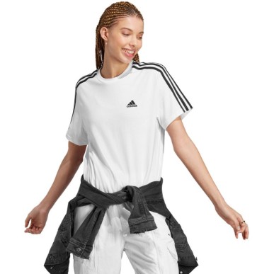 adidas Essentials 3-Stripes Single Jersey Crop Top Donna HR4915