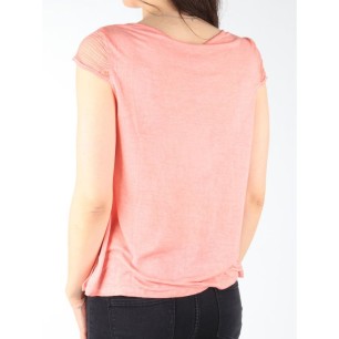 Wrangler Capsleeve Tee Coral Peach W W7337FDJX