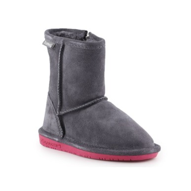 BearPaw Emma Toddler Zipper Jr 608TZ-903 Charcoal Pomberry winter shoes