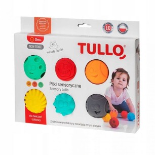 Palline sensoriali, facce 6 pz. AM Tullo colorato 462