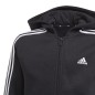 Felpa con cappuccio Adidas Essentials 3S Full-zip Jr GQ8900