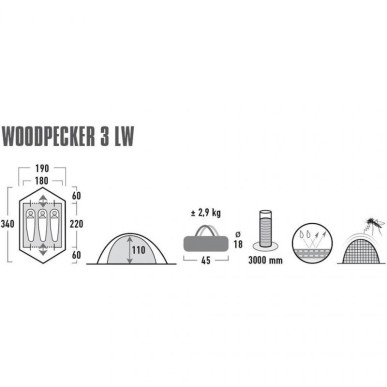 High Peak Woodpecker 3 LW 10195 tent