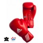 Adidas boxing gloves with AIBA approval red