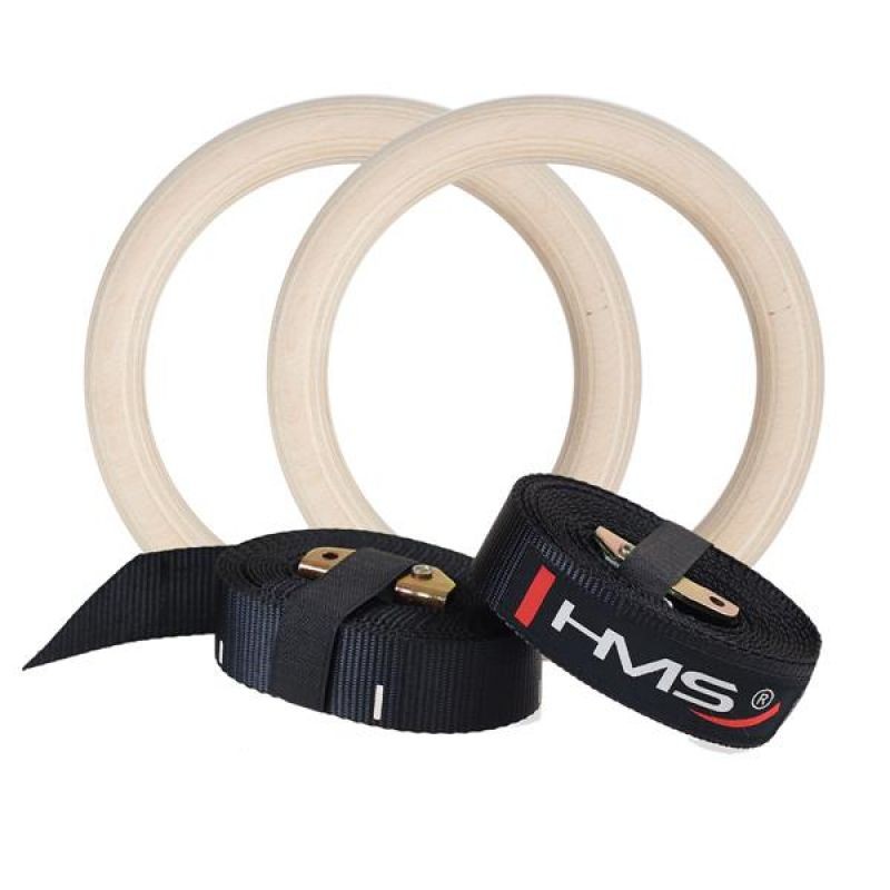 Wooden gymnastic rings with the HMS TX07 measure