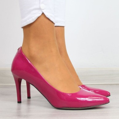 Pumps on a stiletto heel lacquered Juma W CIT2565I fuchsia