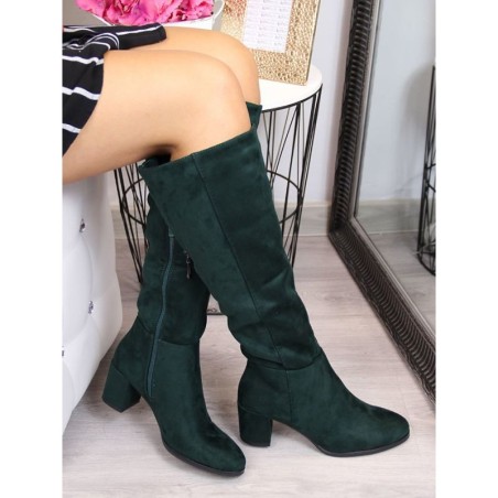 Sergio Leone W SK184D insulated high-heeled boots, green