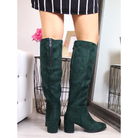 Sergio Leone W SK184D insulated high-heeled boots, green