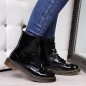 Leather lacquered boots Filippo W PAW78 insulated