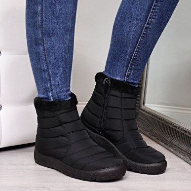 Waterproof snow boots with a zipper NEWS W EVE181A black