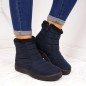 Waterproof snow boots with zipper NEWS W EVE181B navy blue