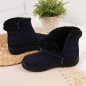 Waterproof snow boots with zipper NEWS W EVE181B navy blue