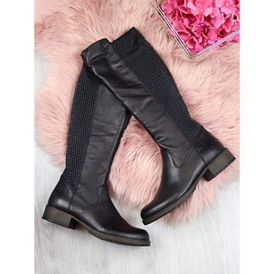 Leather boots Rieker W Z9591-00 black