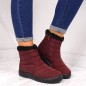 Waterproof snow boots with zipper NEWS W EVE181C burgundy