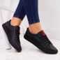 Low-top sneakers with eco leather Big Star W DD274687 black