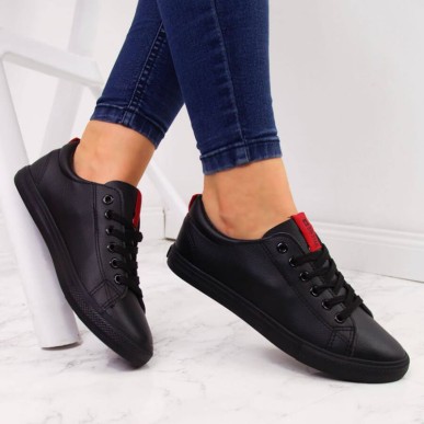 Sneakers basse con ecopelle Big Star W DD274687 nero