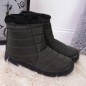 Waterproof snow boots with zipper NEWS W EVE181D khaki