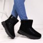 NEWS W EVE311A black suede snow boots