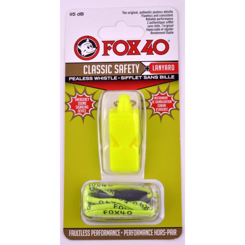 Whistle Fox 40 Classic Safety + string 9903-1308 neon