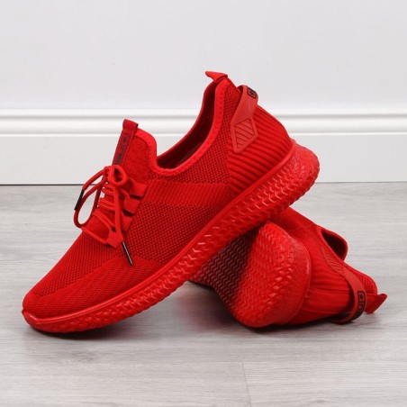 NewS M EVE266B red textile sports shoes