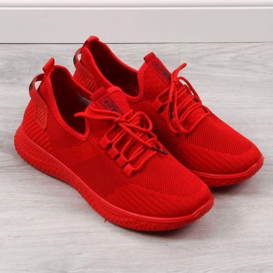 NewS M EVE266B red textile sports shoes