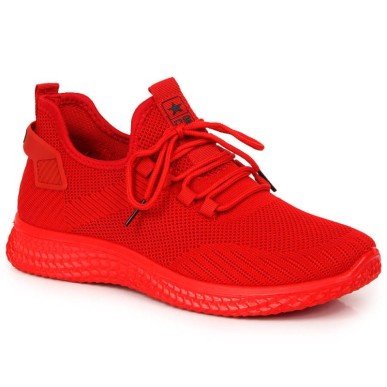 NewS M EVE266B red textile sports shoes