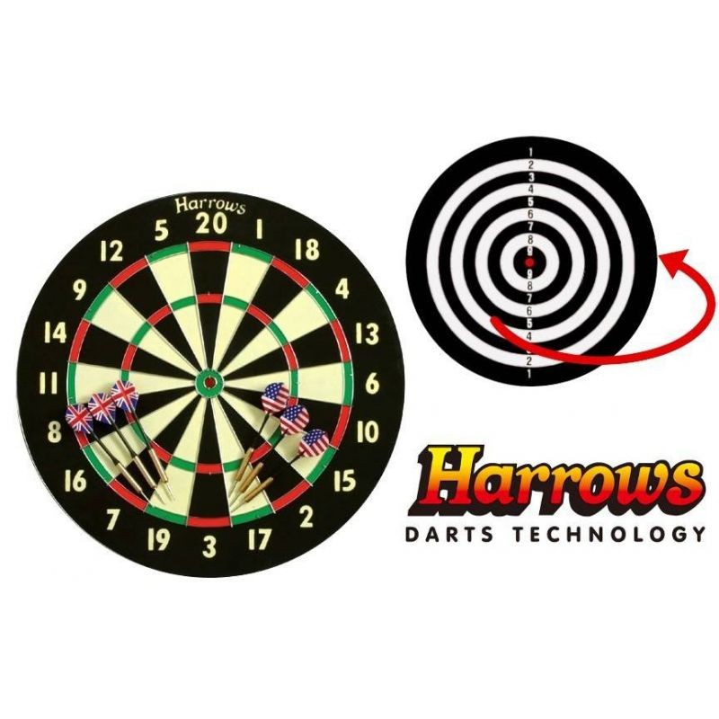 Harrows Champion Family Paper Dart Game bifacciale HS-TNK-000013077