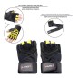 Black / Yellow HMS RST01 rS gym gloves