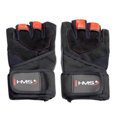 Black / Red HMS RST01 rM gym gloves