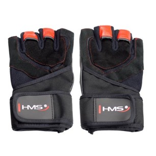 Guanti da palestra HMS RST01 nero/rosso