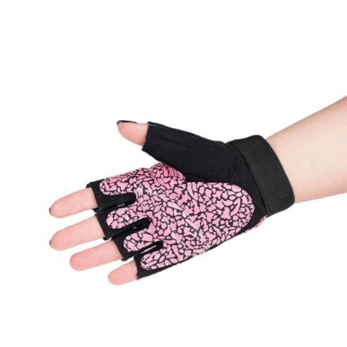 Gloves for the gym Pink / Gray W HMS RST03 rM