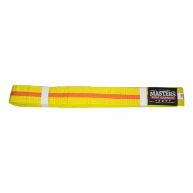 MASTERS kimono belt yellow with orange trim 06224-280040704