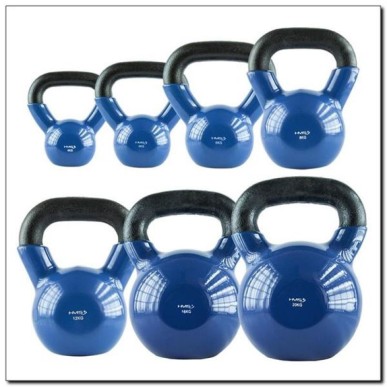 Kettlebell in ferro rivestito in vinile HMS KNV08 BLU