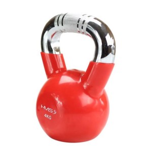 Kettlebell in ghisa con impugnatura cromata zigrinata HMS KTC06 RED