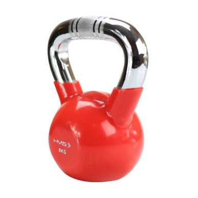 Kettlebell in ghisa con impugnatura cromata zigrinata HMS KTC06 RED