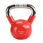 Kettlebell cast iron knurled chrome handle HMS KTC06 RED