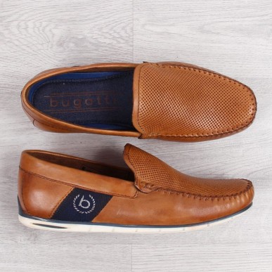 Leather loafers Bugatti M JJ153094 brown