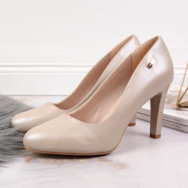 Pumps on the post Sergio Leone W SK3AC pearl nude